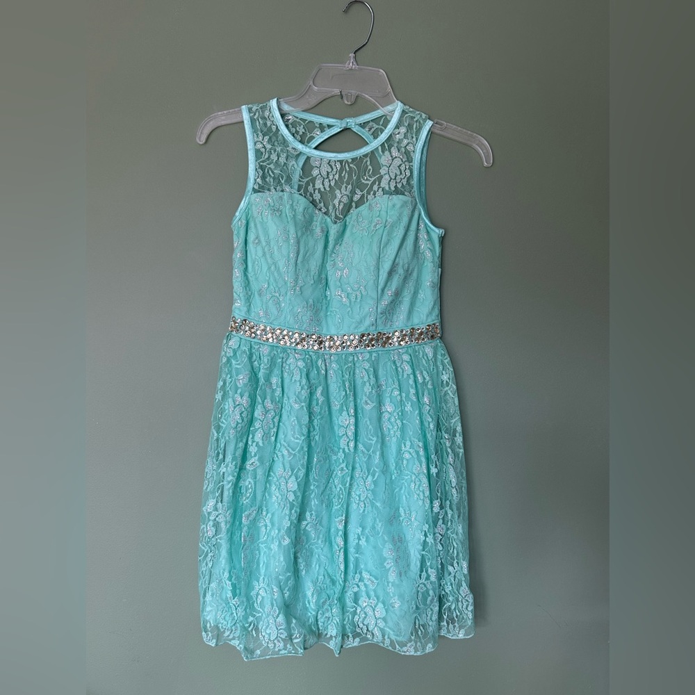 Windsor mint lace dress